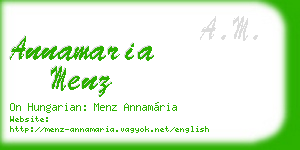 annamaria menz business card
